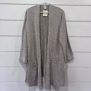 NWT Donni drape front sandwash cardigan neutral colours one size